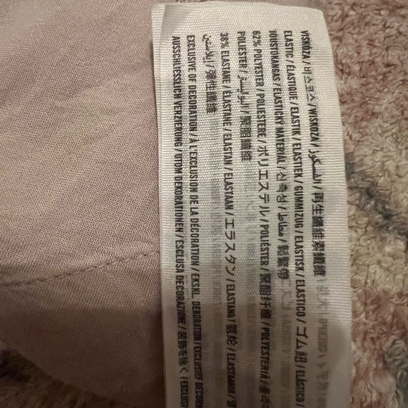 Abercrombie & Fitch Tie Strap Ruffle Hem Mini Linen Dress - Picture 2 of 9